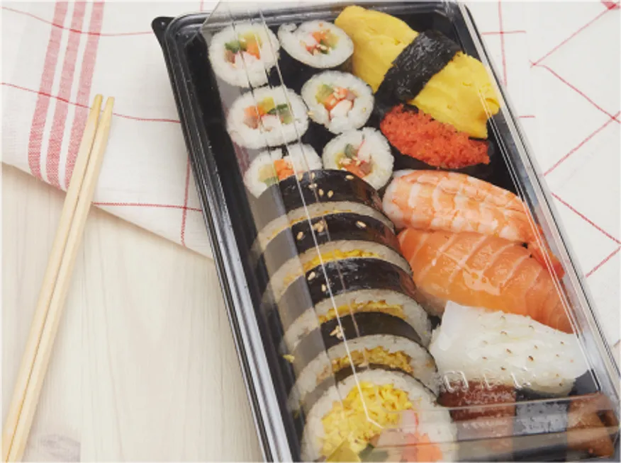 김밥 두줄포장 용기세트, 간편하고 깔끔한포장, 600개 세트, 이미지