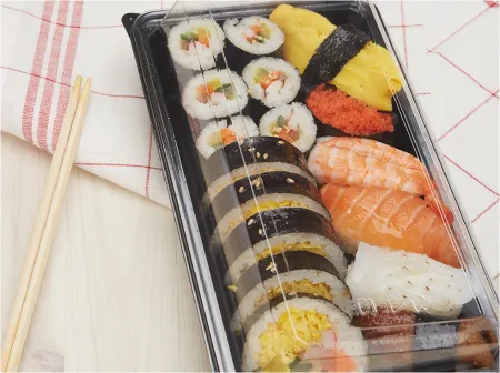 김밥 두줄포장 용기세트, 간편하고 깔끔한포장, 600개 세트,  이미지