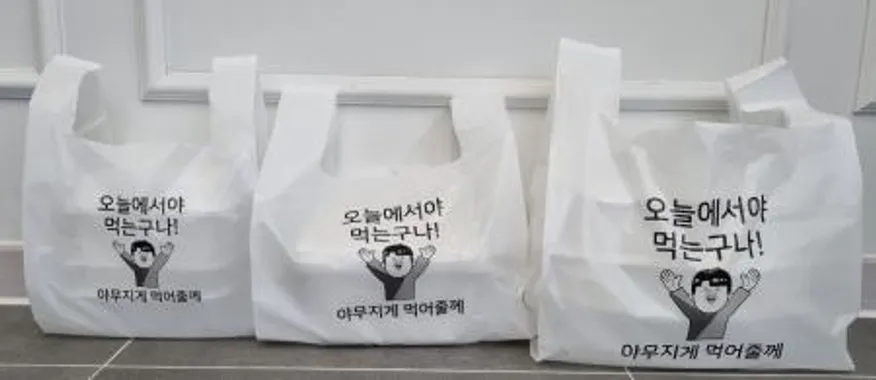(맞춤팩)일회용 포장,배달봉투 (중) / 20L / 100장 이미지