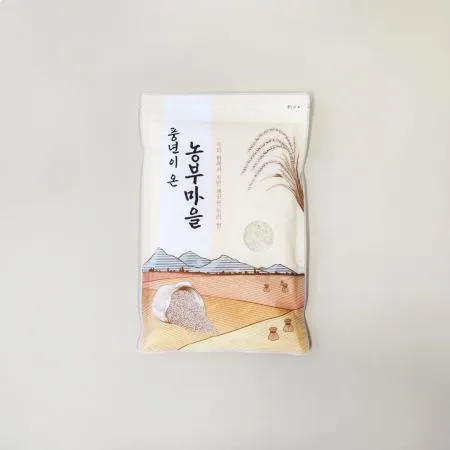 농부마을 지퍼봉투(팻트) 쌀, 잡곡, 농산물, 식품포장팩 200X300mm