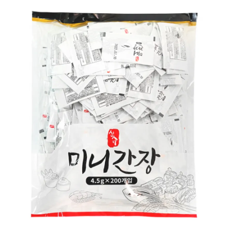 신슈 미니간장 4.5g(200ea)X10팩 1박스 일회용간장 봉지간장 이미지