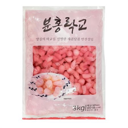 신슈 분홍 락교(파우치) 3kgX4개 1박스 파우치락교 이미지