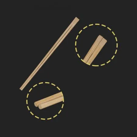 탄화대나무 젓가락 크라프트지  포장 8인치 2500개입 이미지