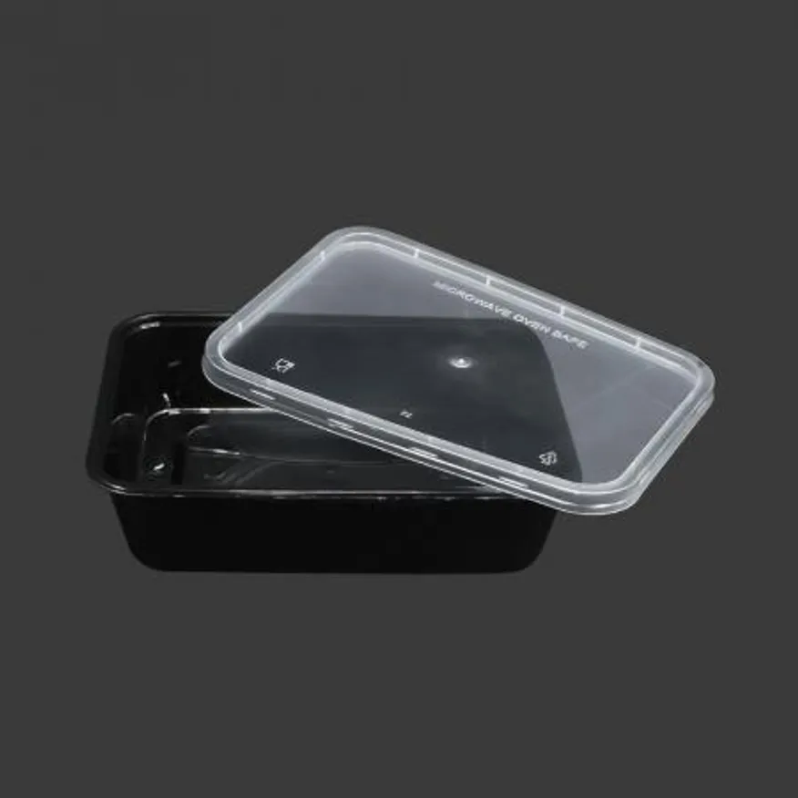 신형 사각용기 YQ386(블랙) 세트 300개입 이미지