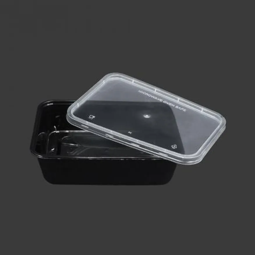 신형 사각용기 YQ392(블랙) 세트 300개입 이미지