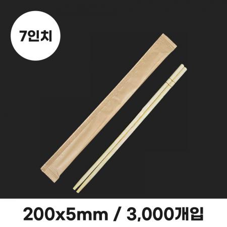 대나무 젓가락 크라프트지 포장 7인치 3,000개입