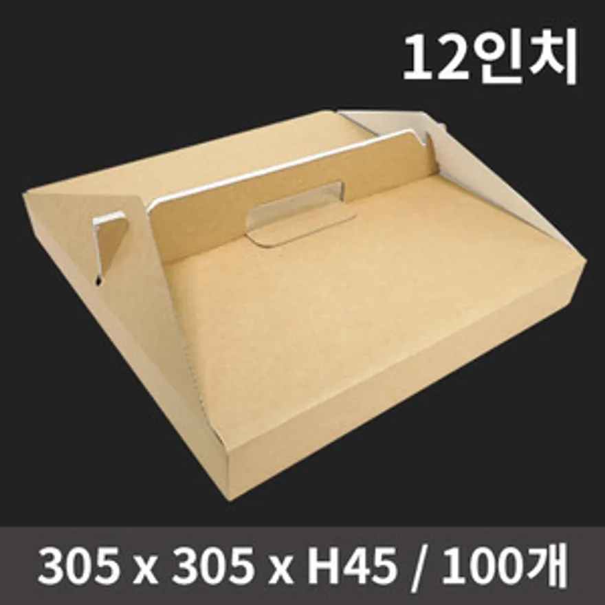 피자 포장 박스 손잡이 크라프트 12인치 100개 이미지