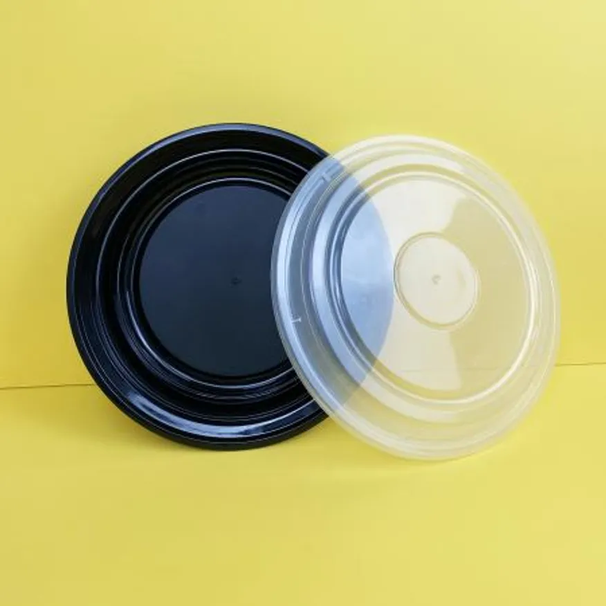 럭셔리 원형 용기 YQ7848 1200ml / 샐러드 파스타 볶음밥 덮밥 뚜껑 포함 (대) 이미지