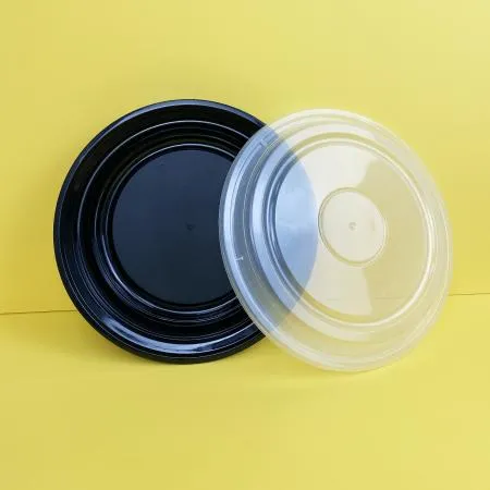 럭셔리 원형 용기 YQ7848 1200ml / 샐러드 파스타 볶음밥 덮밥 뚜껑 포함 (대) 이미지