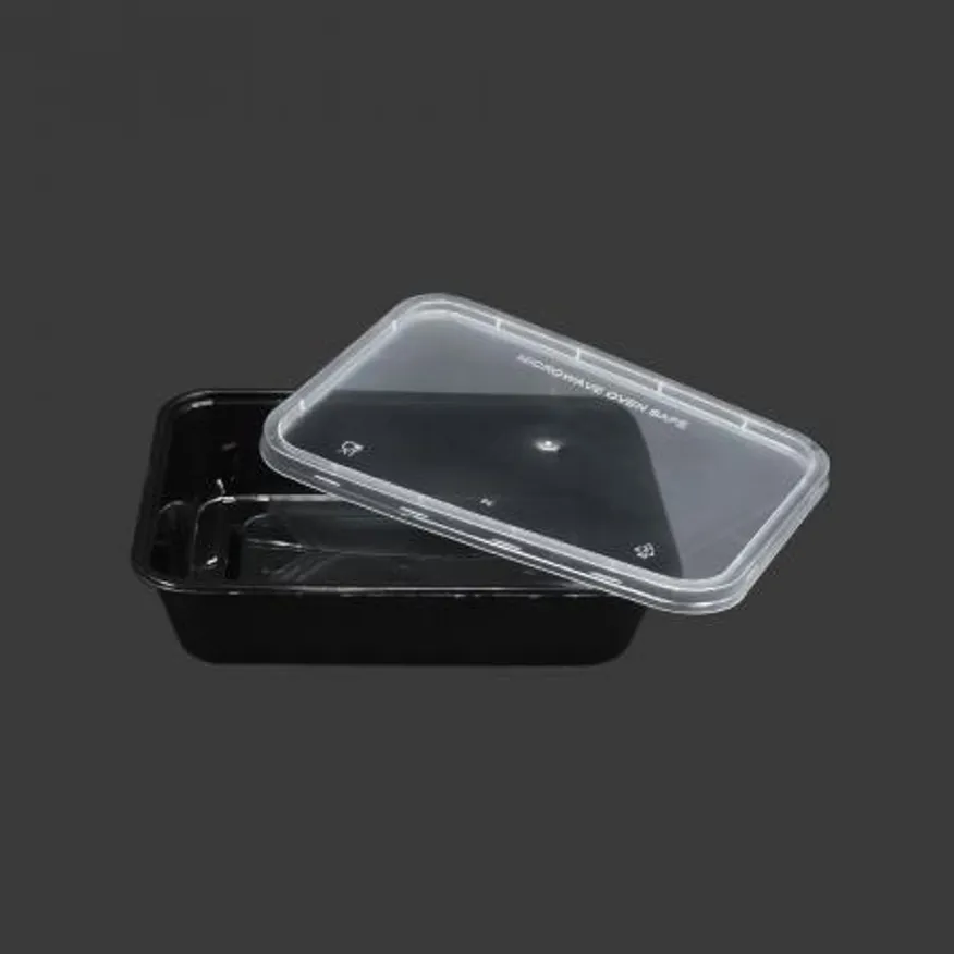 신형 사각용기 YQ385(블랙) 세트 300개입 이미지