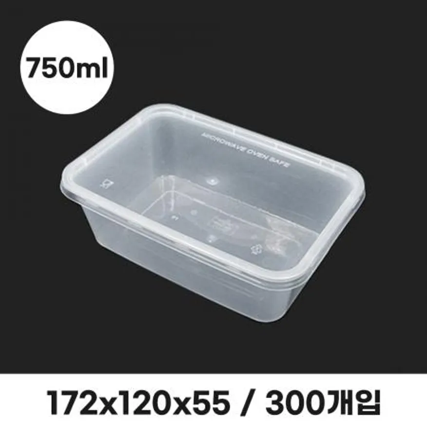 신형 사각용기 YQ392(화이트) 세트 300개입 이미지