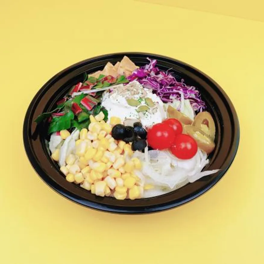 럭셔리 원형 용기 YQ7848 1200ml / 샐러드 파스타 볶음밥 덮밥 뚜껑 포함 (대) 이미지