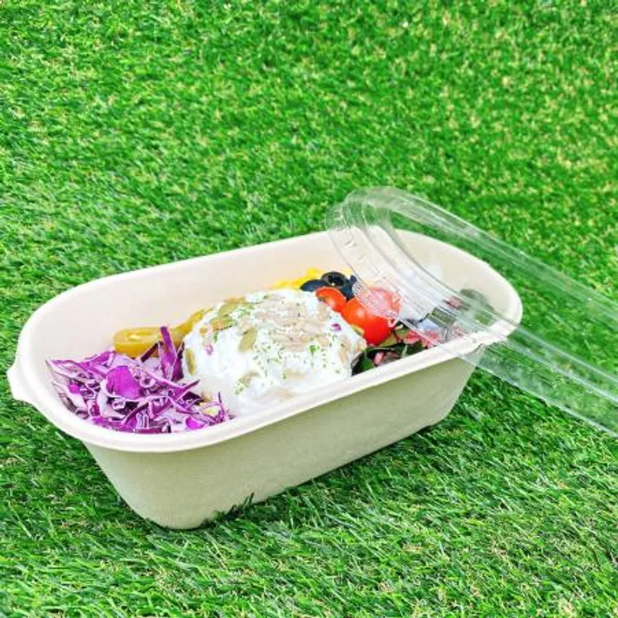 크라프트 펄프용기 BH004 (펄프리드 뚜껑포함) 1000ml 500개입 이미지