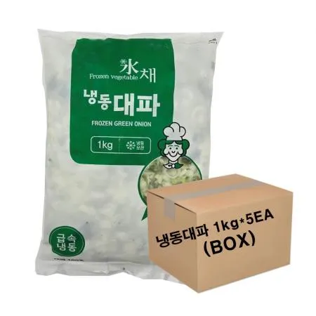 농우 냉동대파(슬라이스) 1KG X 5봉 BOX