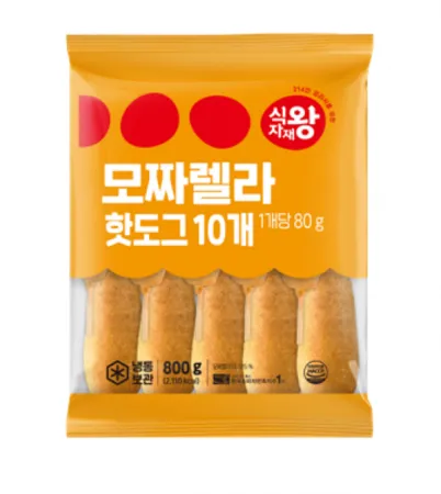 식자재왕 모짜렐라 핫도그 800g