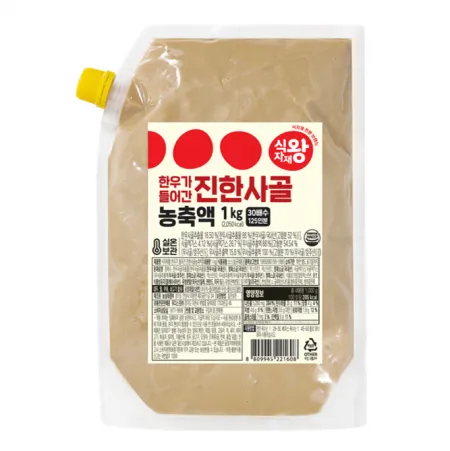 식자재왕 사골농축액 한우가들어간진한 30배수 1kg