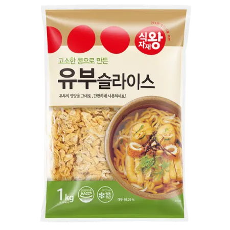 식자재왕 유부 슬라이스 대용량 1kg