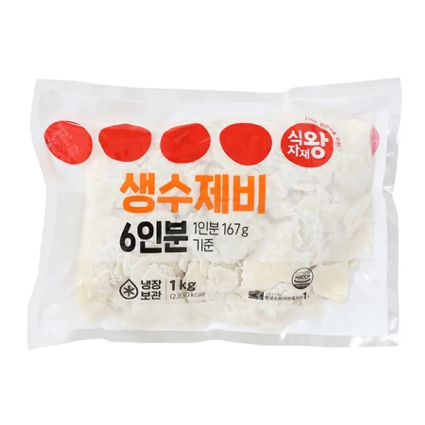 식자재왕 생면 수제비 1kg 이미지