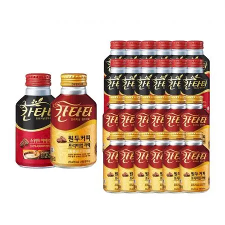 칸타타 스위트아메리카노 프리미엄라떼 12캔씩 세트 혼합상품 총24캔