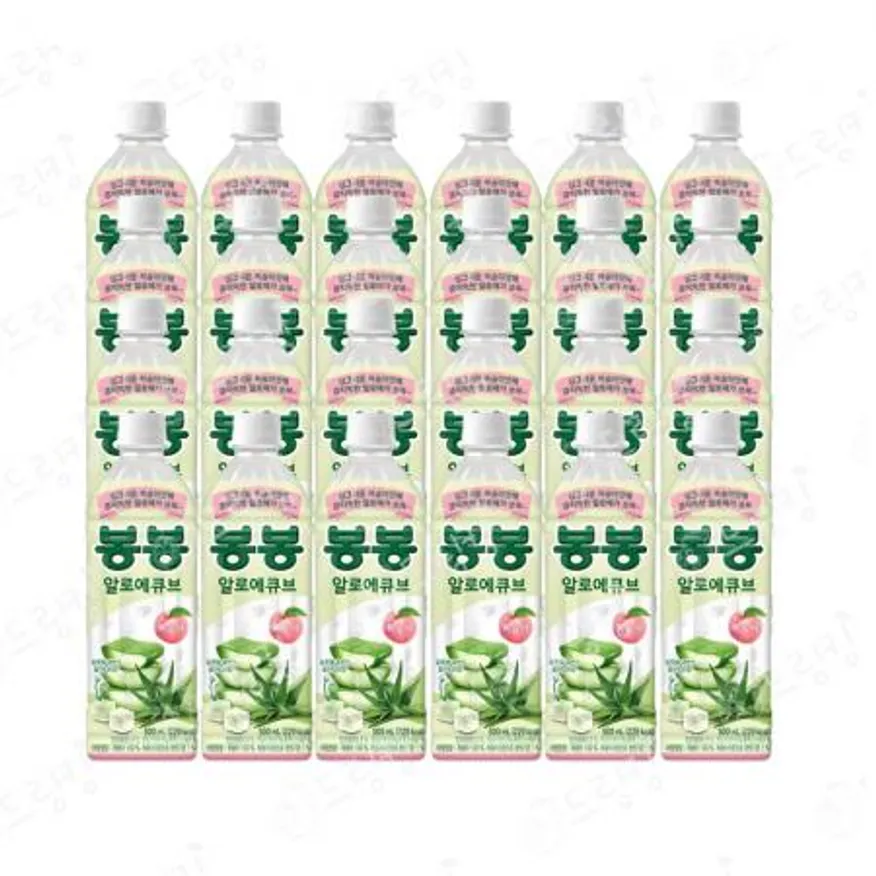 봉봉 알로에큐브 복숭아 500ml 24개 이미지