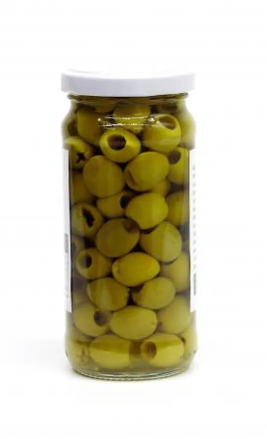 덜짜서 더 맛있는 \'루시퍼스 그린올리브\' 240g 절임 씨없는 그린올리브 유리병 안주 와인안주 이미지