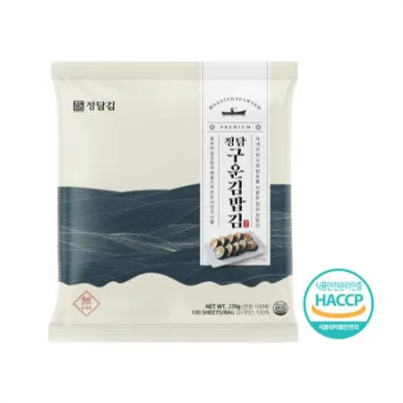 [정담김] 구운 김밥김 100매 (220g) 10봉 