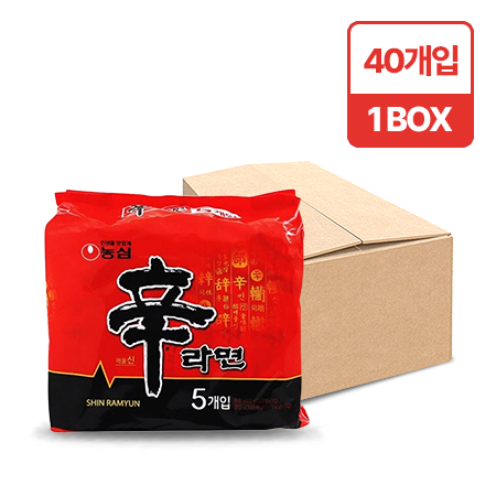 농심 신라면(멀티팩_5입 120g*40EA/BOX) 라면 이미지