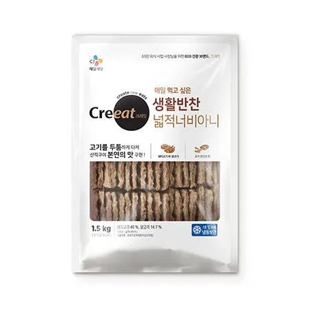 ★제당 초특가★크레잇 생활반찬넓적너비아니(1.5Kg/EA) 떡갈비 이미지
