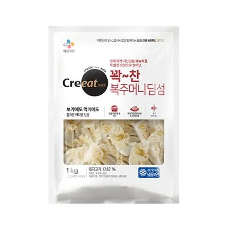 ★제당 초특가★크레잇 복주머니 딤섬(new_20g*50입 1Kg/EA) 만두 교자