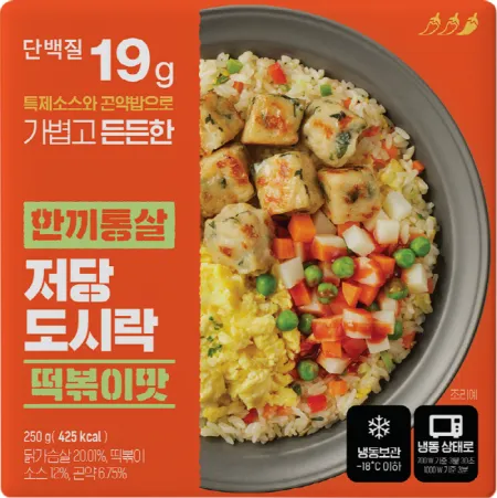 한끼통살 저당도시락(떡볶이맛 250g/EA)