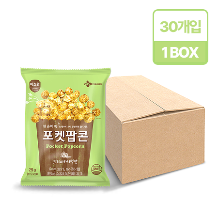 이츠웰 포켓팝콘(크리미카라멜맛 25g*30EA/BOX)