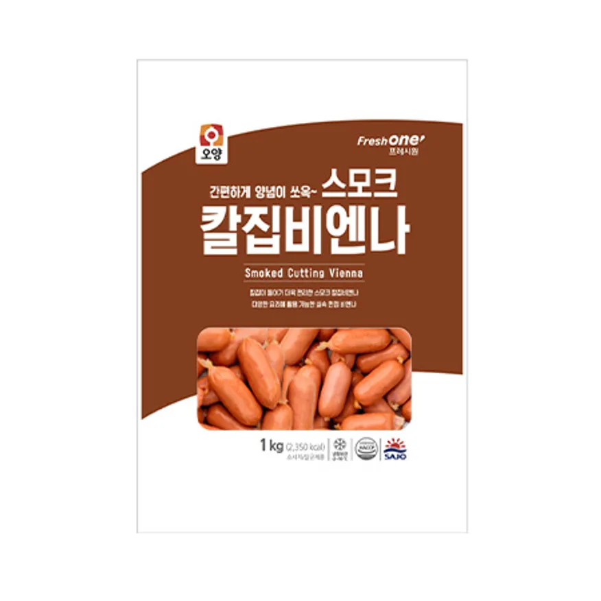 프레시원X사조오양 칼집요리비엔나(1Kg/EA) 비엔나 소시지 이미지