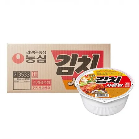 농심 김치사발면(24입 86g/EA) [원산지: 상세설명참조]