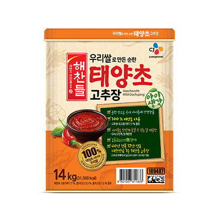 해찬들 우리쌀고추장(태양초_순한 14Kg/EA)