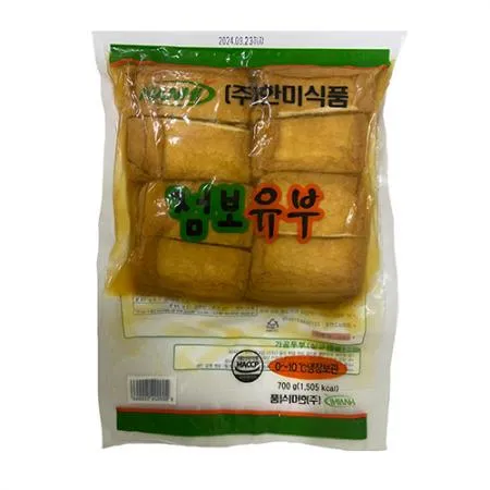 한미식품 점보유부(8*4cm 700g/EA)