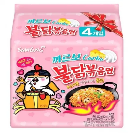 삼양 까르보불닭볶음면(멀티팩_130g*4입 520g/EA)