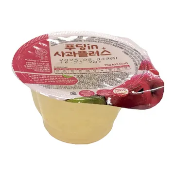 이슬촌 푸딩IN사과플러스(사과맛_스푼없음_75g*8개_난소화성말토덱스트린_함유 600g/EA)