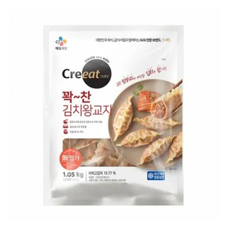 ★제당 초특가★크레잇 김치왕교자(1.05Kg/EA) 만두 김치만두