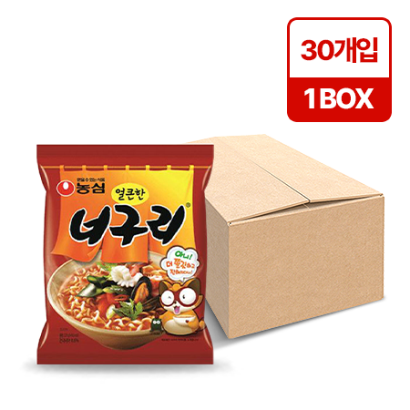 농심 너구리(봉지_얼큰한맛 120g*30EA/BOX) 이미지