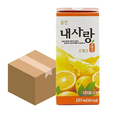 내사랑 오렌지주스(팩_185ML 185g/EA)x24 [원산지: 상세설명참조]