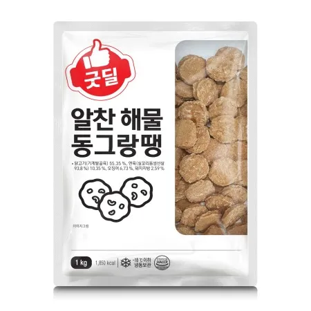 굿딜 알찬해물동그랑땡(16±2g*60±5개입 1Kg/EA)