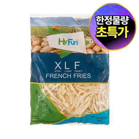 ★초특가★ HYFUN 냉동감자(슈스트링 2Kg/EA) 얇은 막대 감자튀김