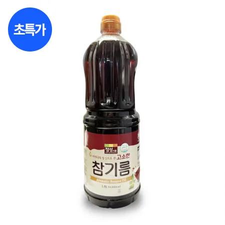 ♥첫구매♥ 정성식품 고소한 참기름 1.8Kg/EA 1.8L 기름