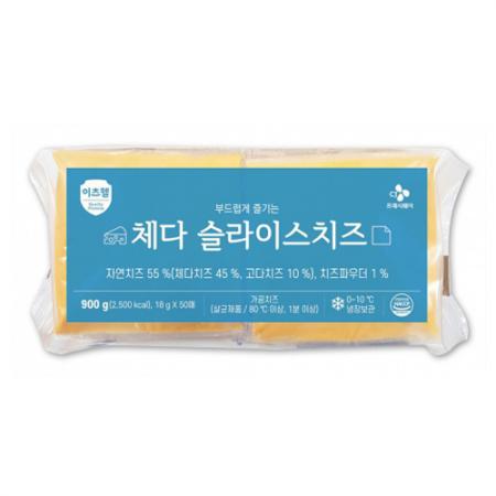 이츠웰 체다치즈(슬라이스_18g*50매 900g/EA) 이미지