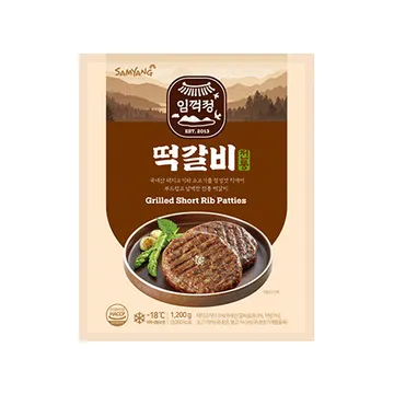 임꺽정 떡갈비(NEW_100g*12개입 1.2Kg/EA) 패티 모양