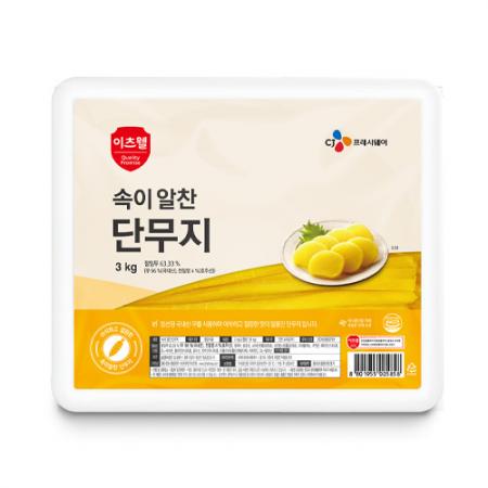 이츠웰 단무지(NEW 김밥용 3Kg/EA)  업소용 반찬 이미지