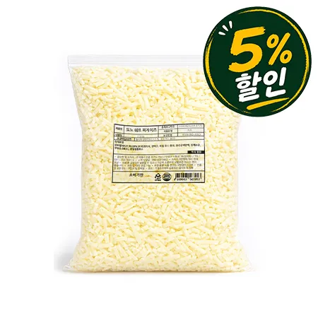 [5%쿠폰] 도노쉐프 피자치즈(모짜렐라99% 2.5Kg) 냉장
