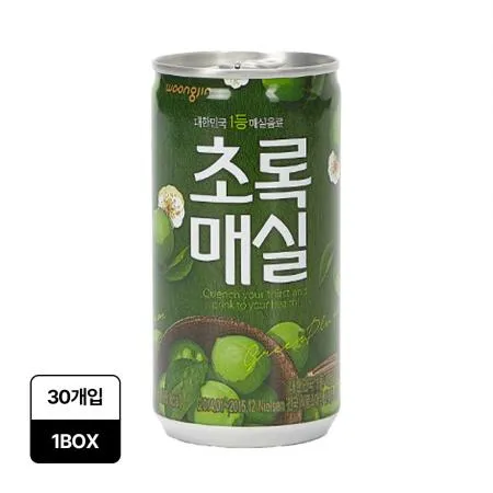 초록매실 매실주스(캔_180ml 180g/EA)x30