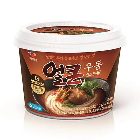 CJ제일제당 얼큰우동한그릇(18입_221G_용기 221g/EA)
