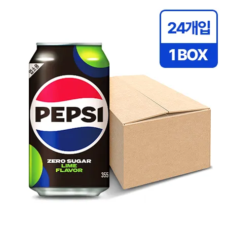 ★탄산초특가★ 펩시 콜라(355ml_제로슈거_라임향 355g/24EA) 탄산 음료 제로콜라 콜라